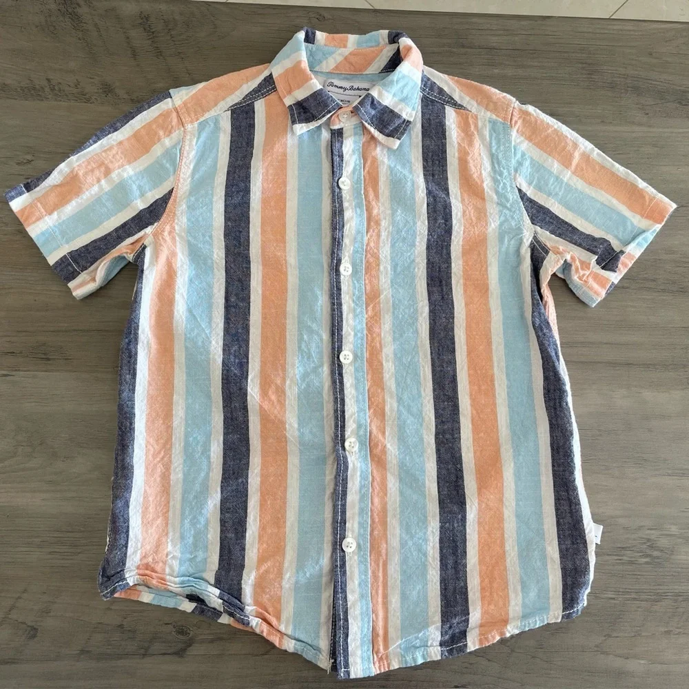 Tommy Bahama boys button down shirt size M 7/8